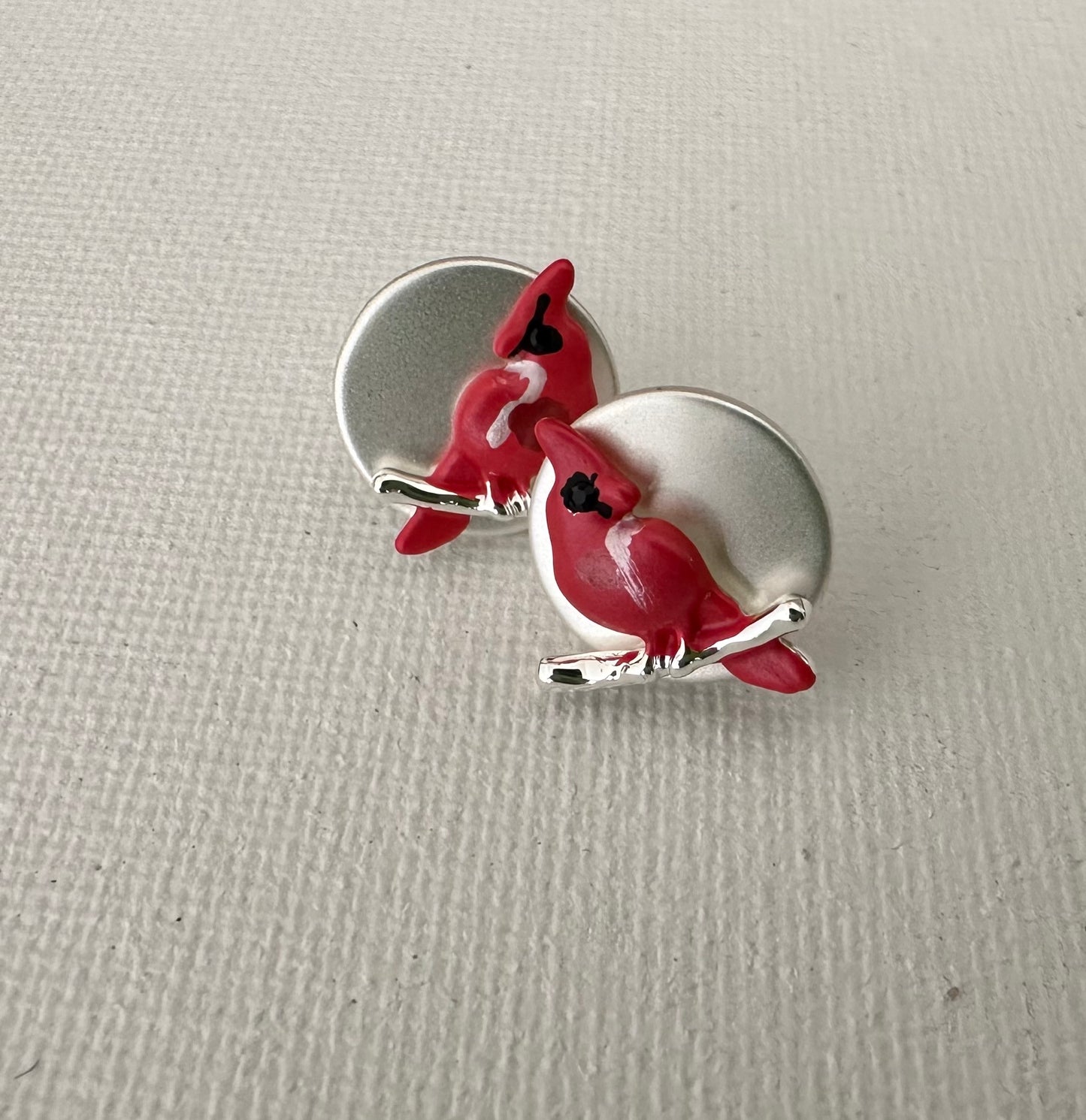 Cardinal Earrings/Disk Post