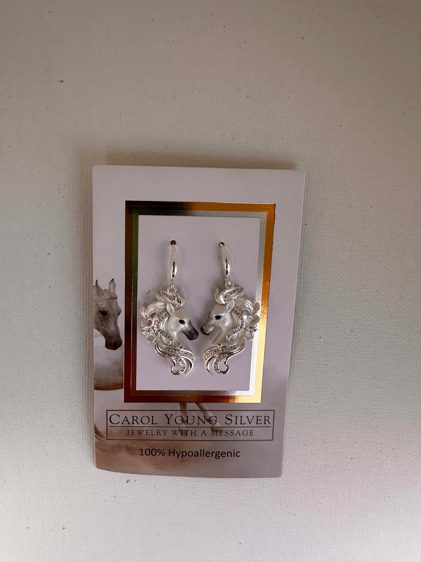 ARABIAN Horse Face Earrings/WIRE