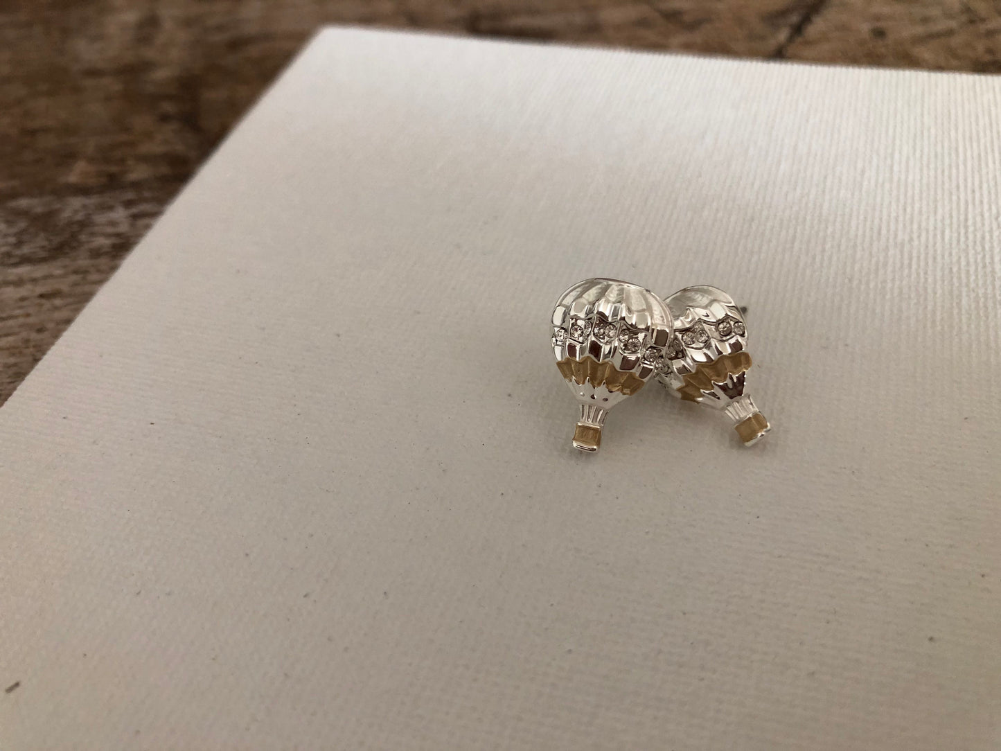 Hot Air Balloon Earrings POST on CARD