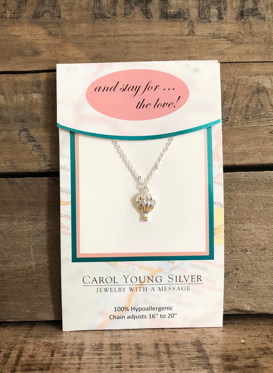 Hot Air Balloon CARDED Necklace