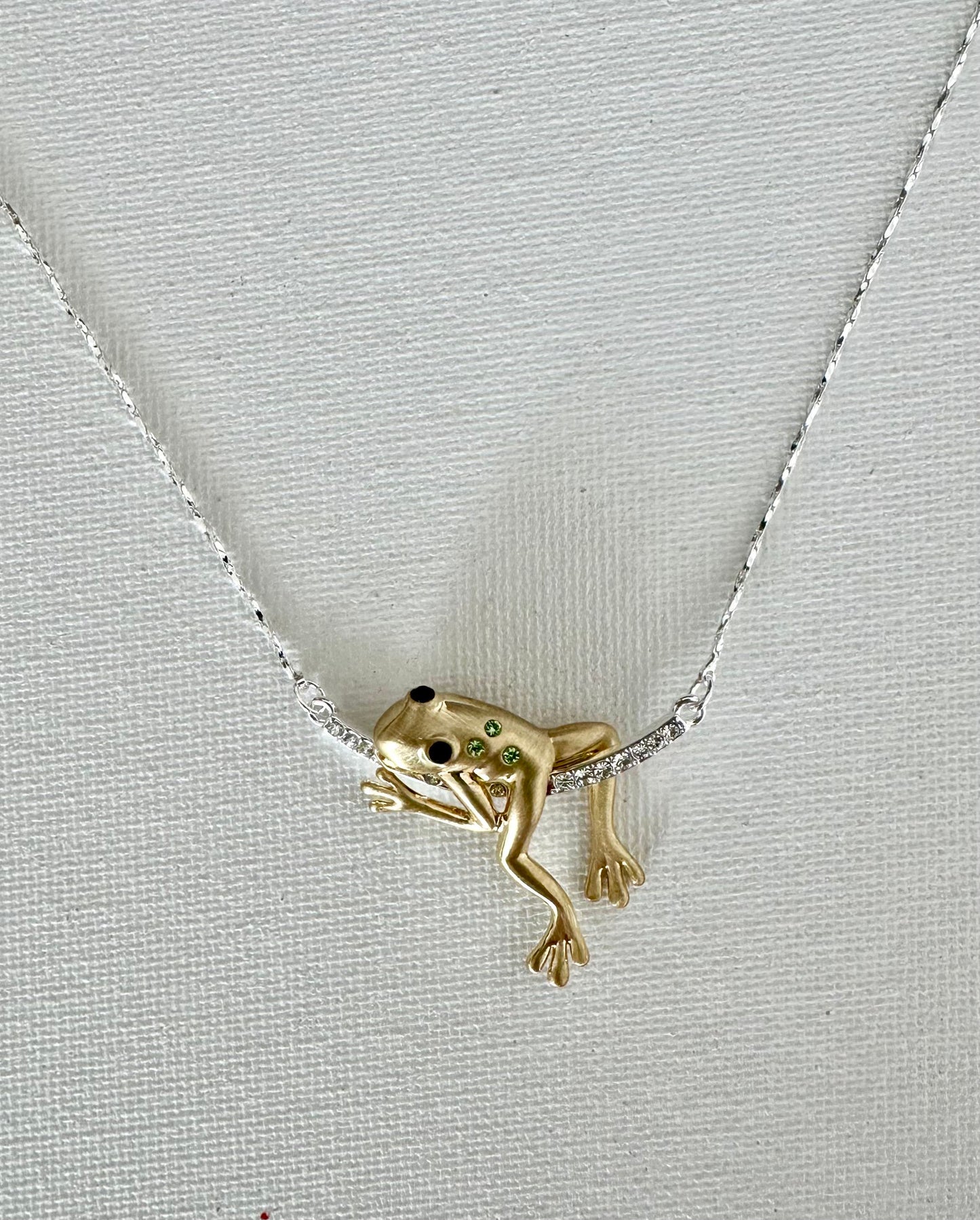 Frog on Branch Necklace