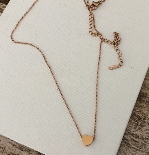 Valentine Heart mini slider Necklace