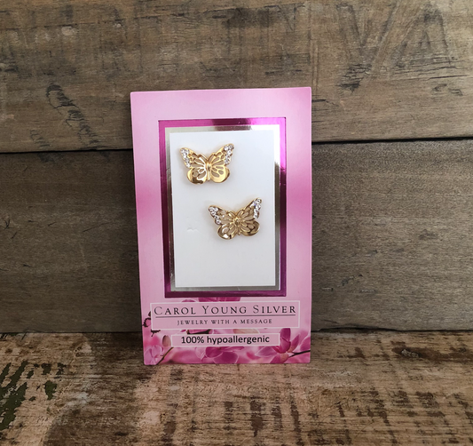 Butterfly Earrings (gold tone)