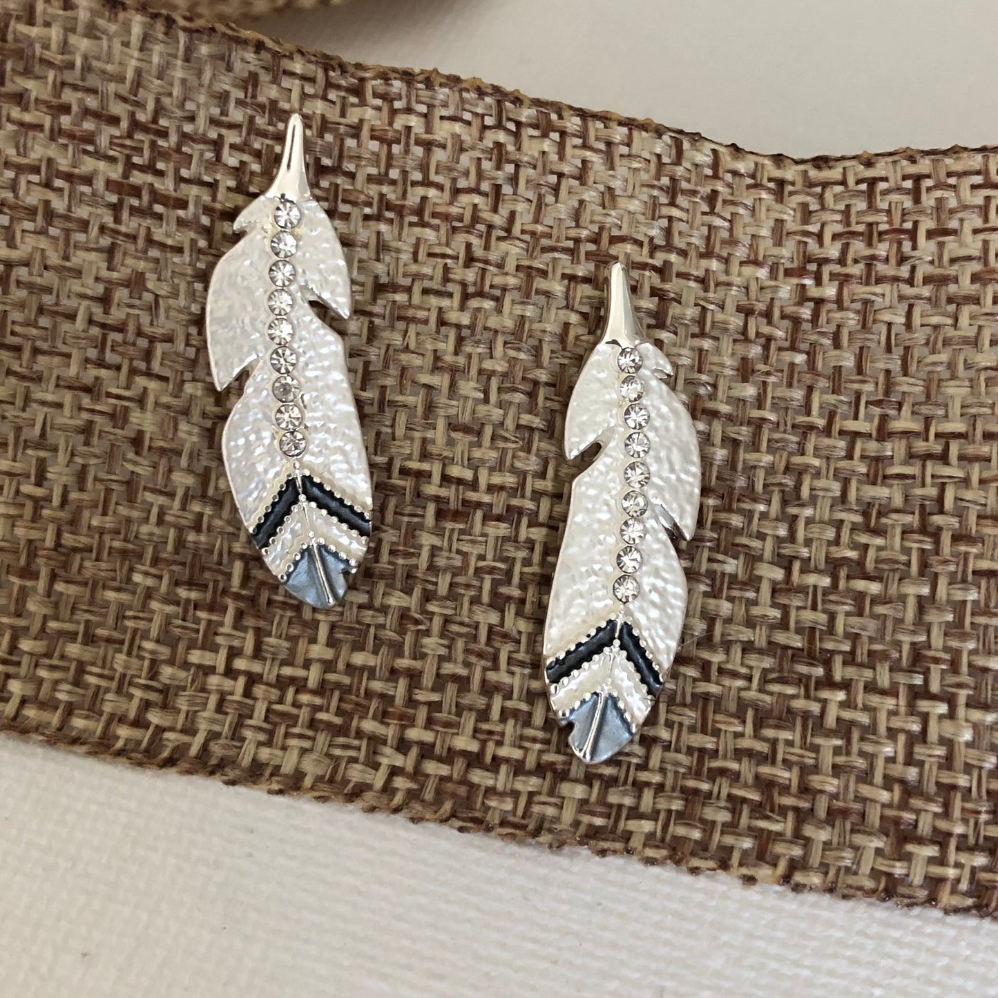 Carol Young Silver Eagle Feather Post Earrings