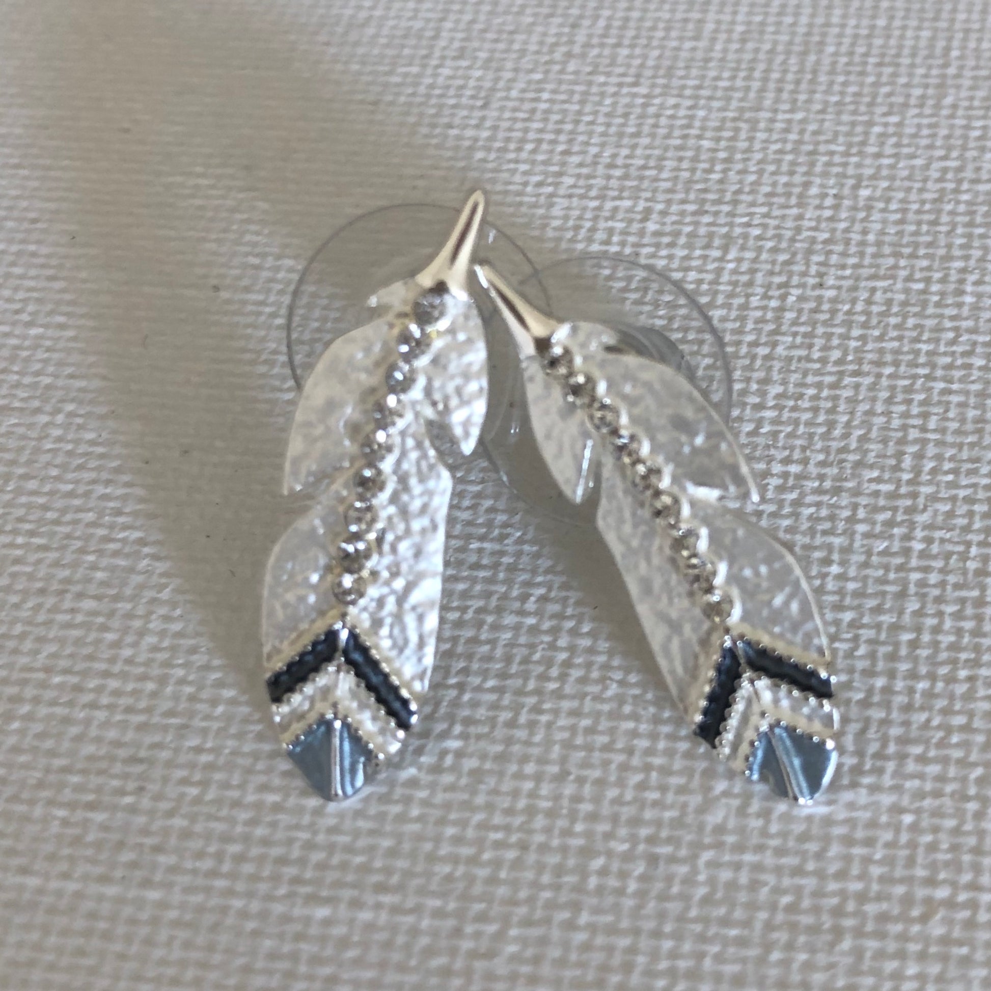 Carol Young Silver Eagle Feather Post Earrings