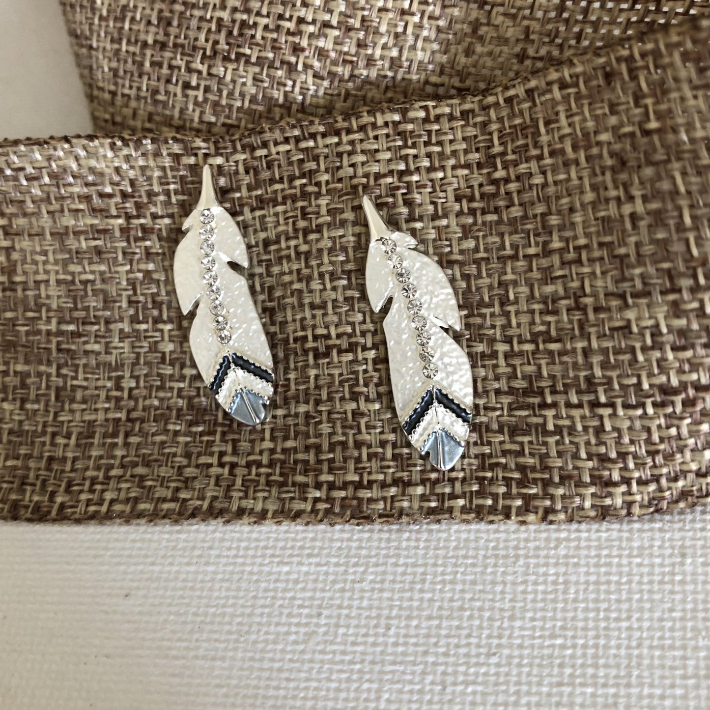 Carol Young Silver Eagle Feather Post Earrings