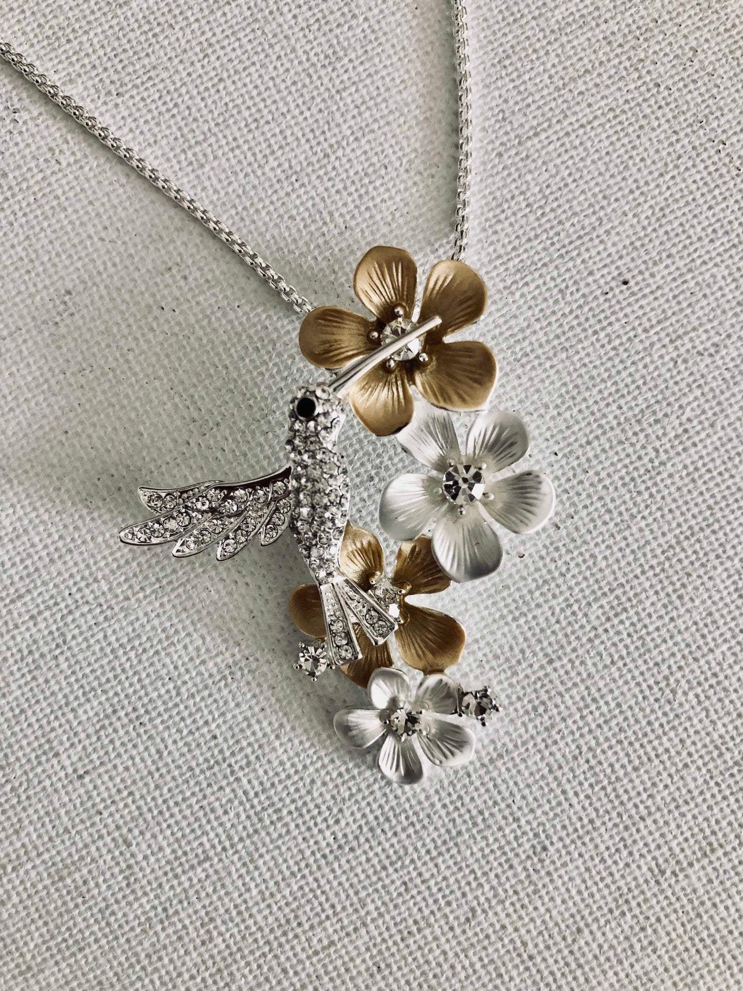 Hummingbird BOXED BLING Sparkle Necklace