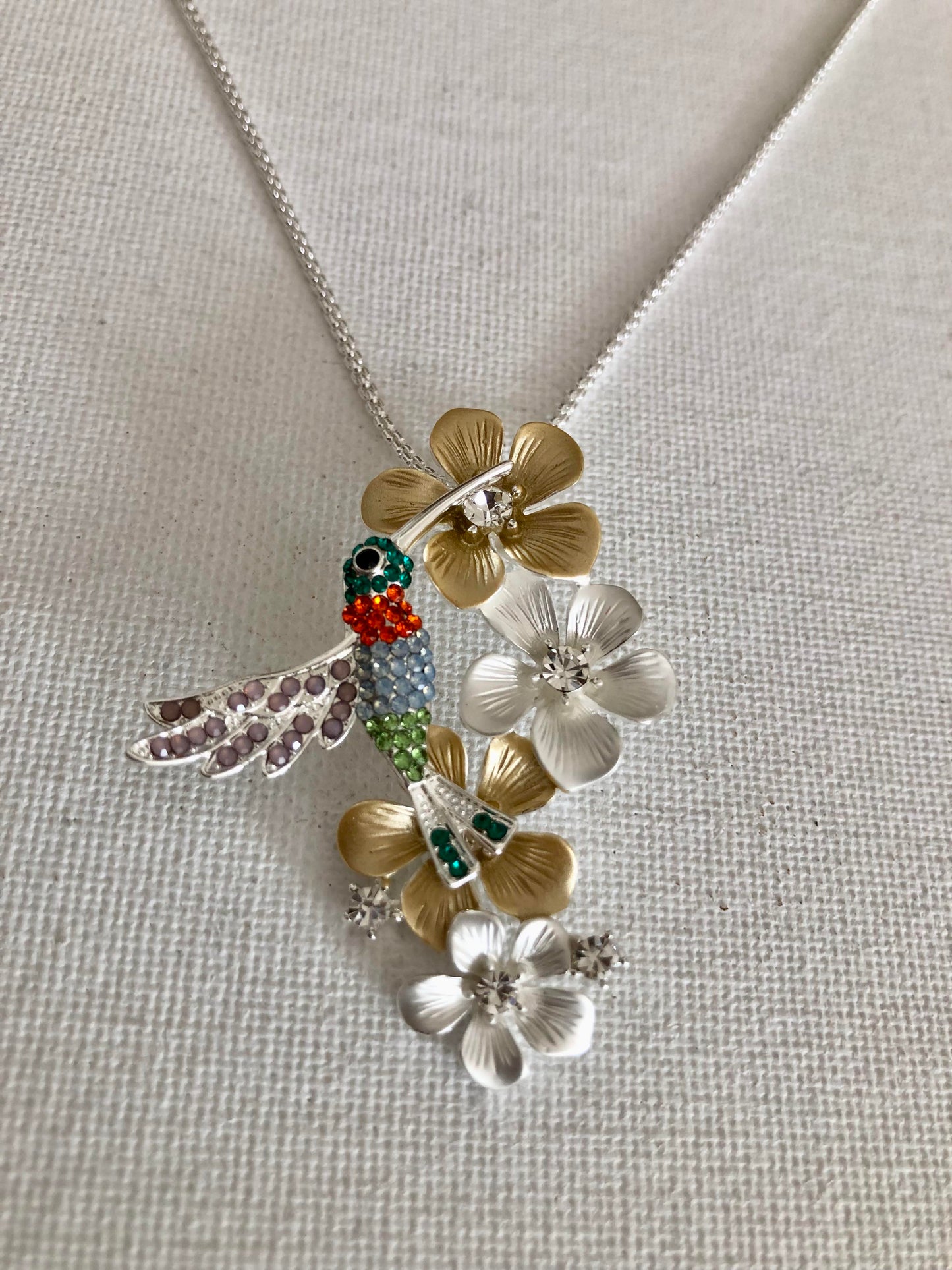 Hummingbird BOXED BLING/Colorful Necklace