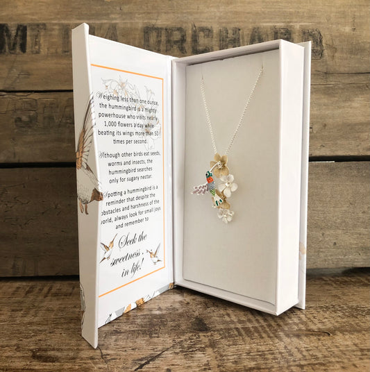 Hummingbird BOXED BLING/Colorful Necklace
