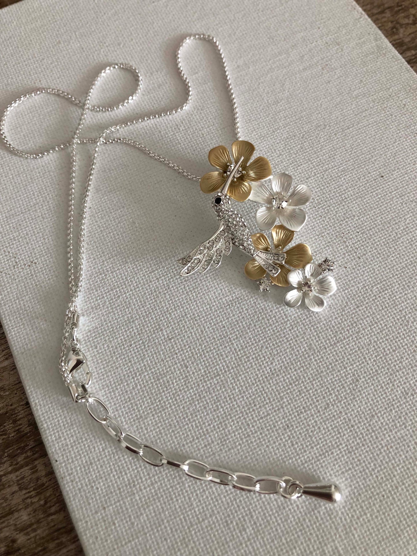 Hummingbird BOXED BLING Sparkle Necklace