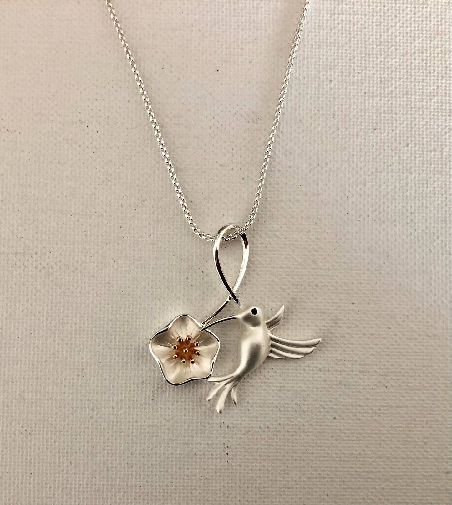 Hummingbird Necklace - Carol Young Silver