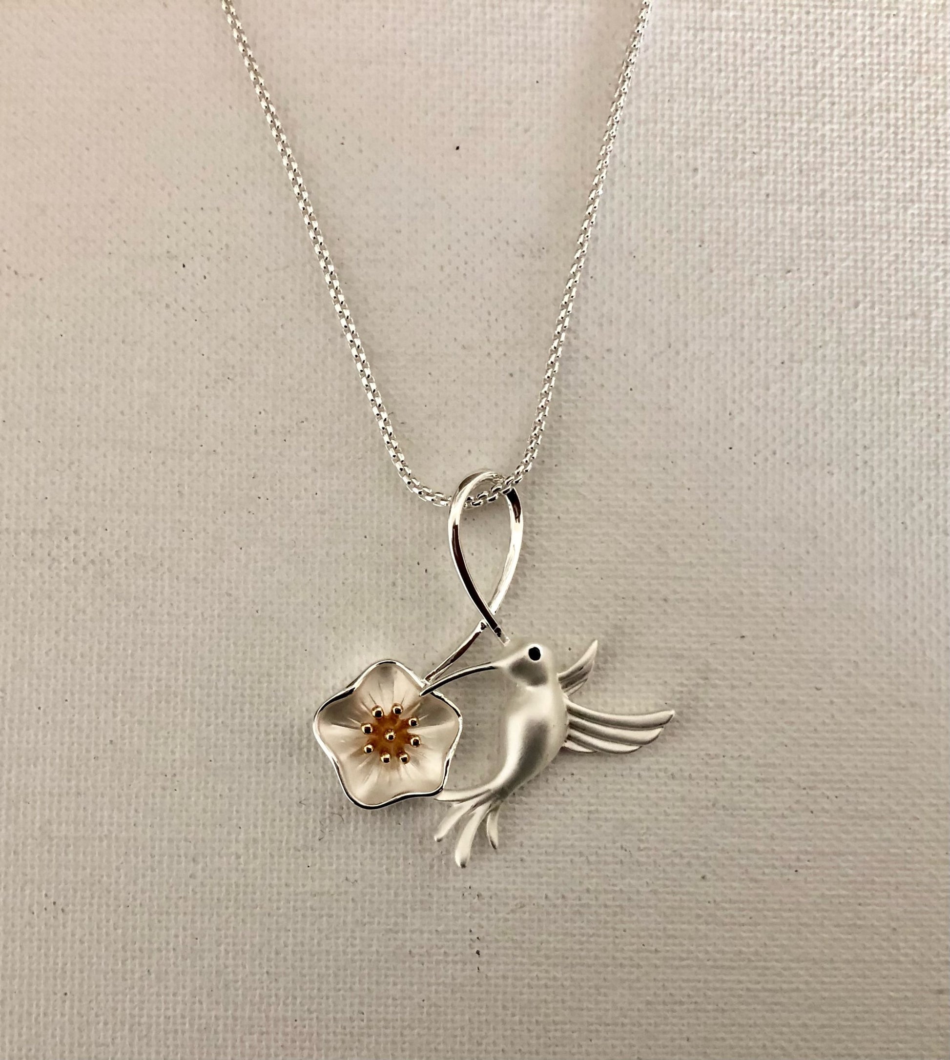 Hummingbird Necklace - Carol Young Silver