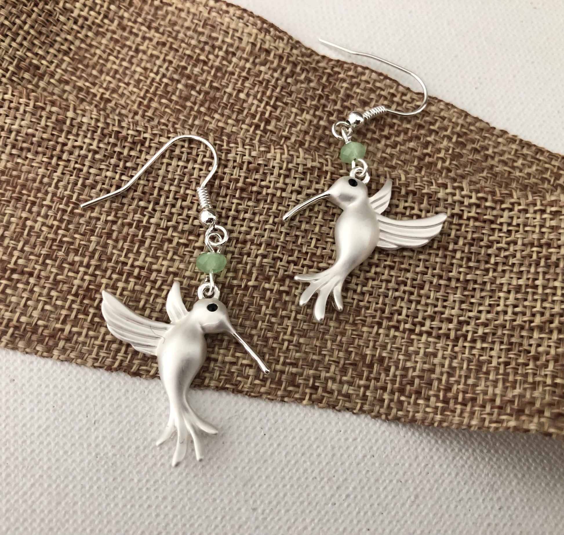 Hummingbird Earrings WIRE- Carol Young Silver