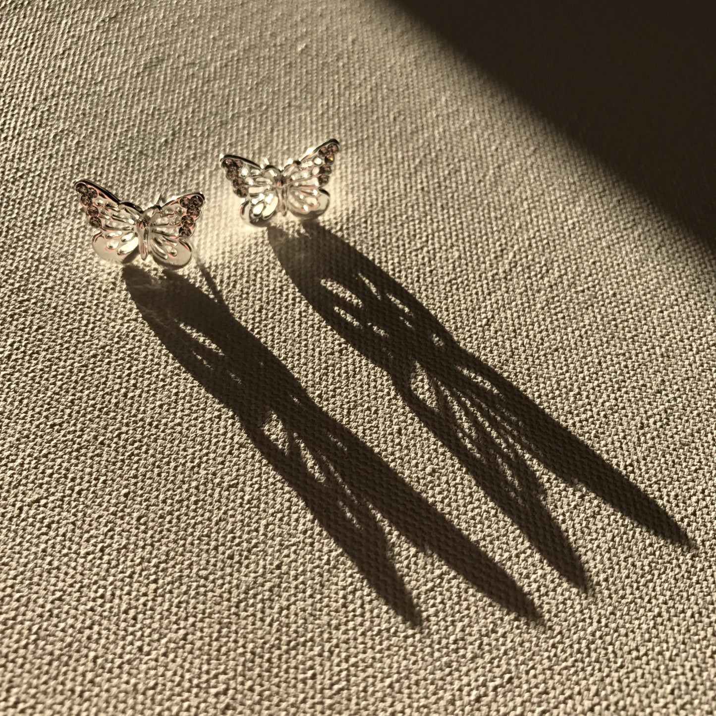 Carol Yong Silver Butterfly Post Earrings Silver