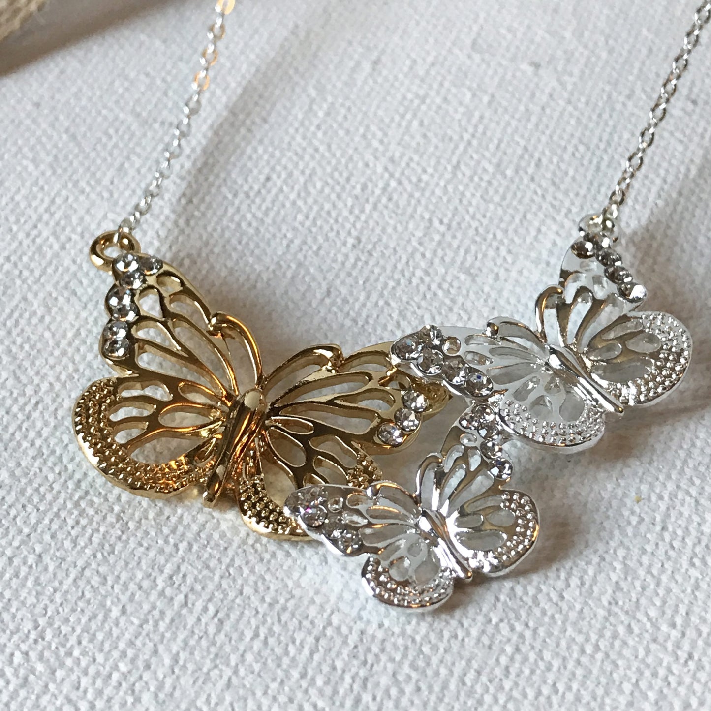 Butterfly BOXED Triple Necklace