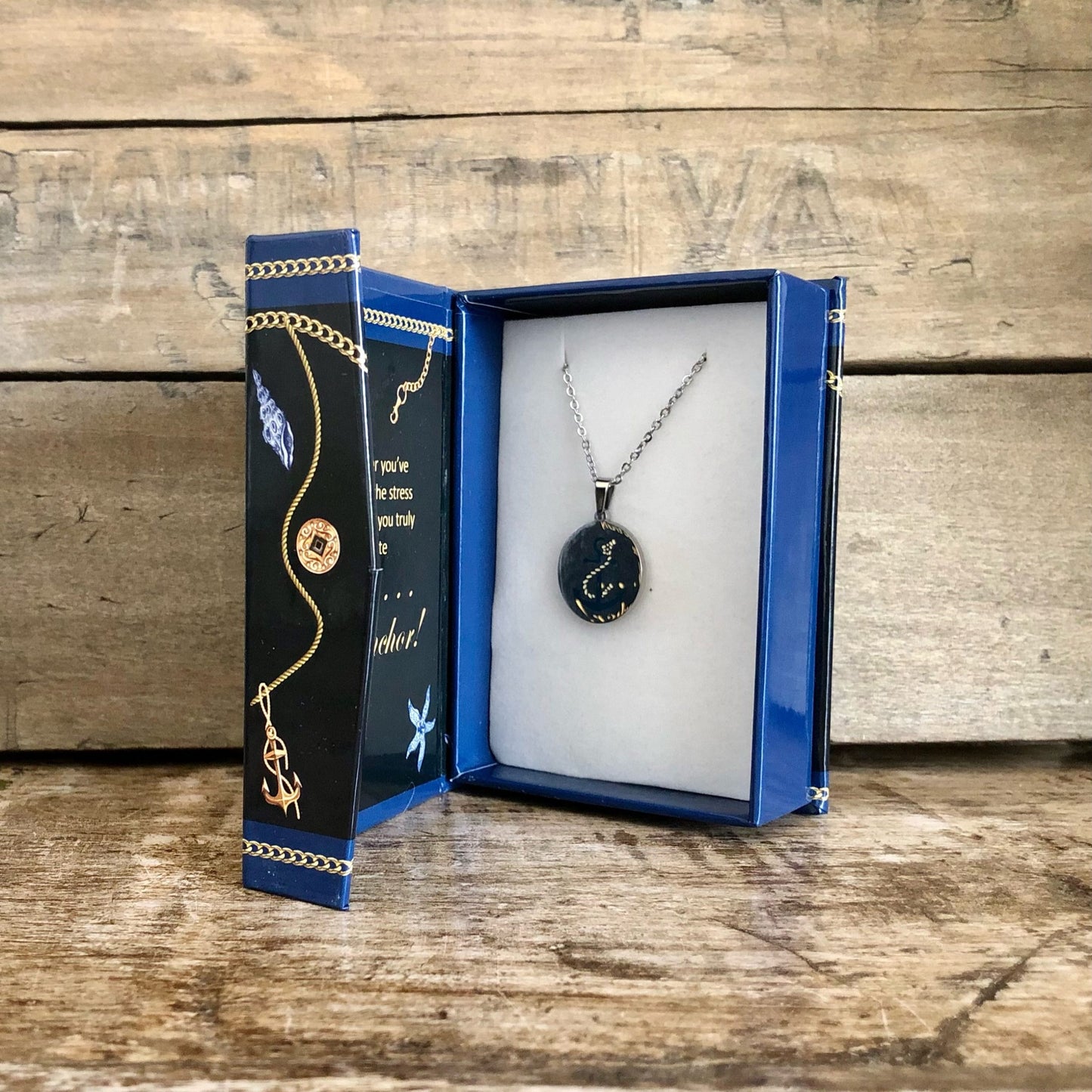 Anchor on Disk Necklace