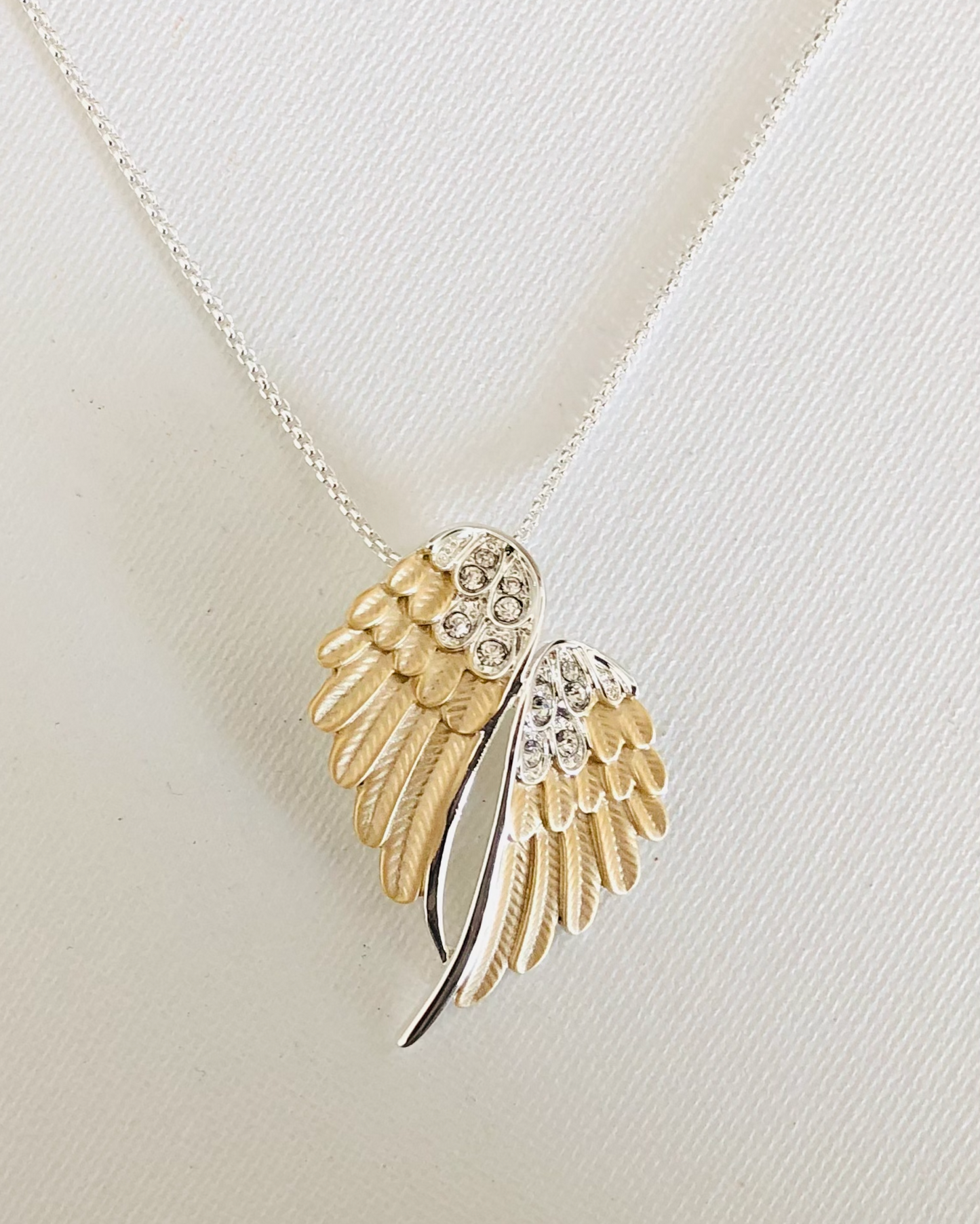 Angel Wings BOXED Necklace Two Tone