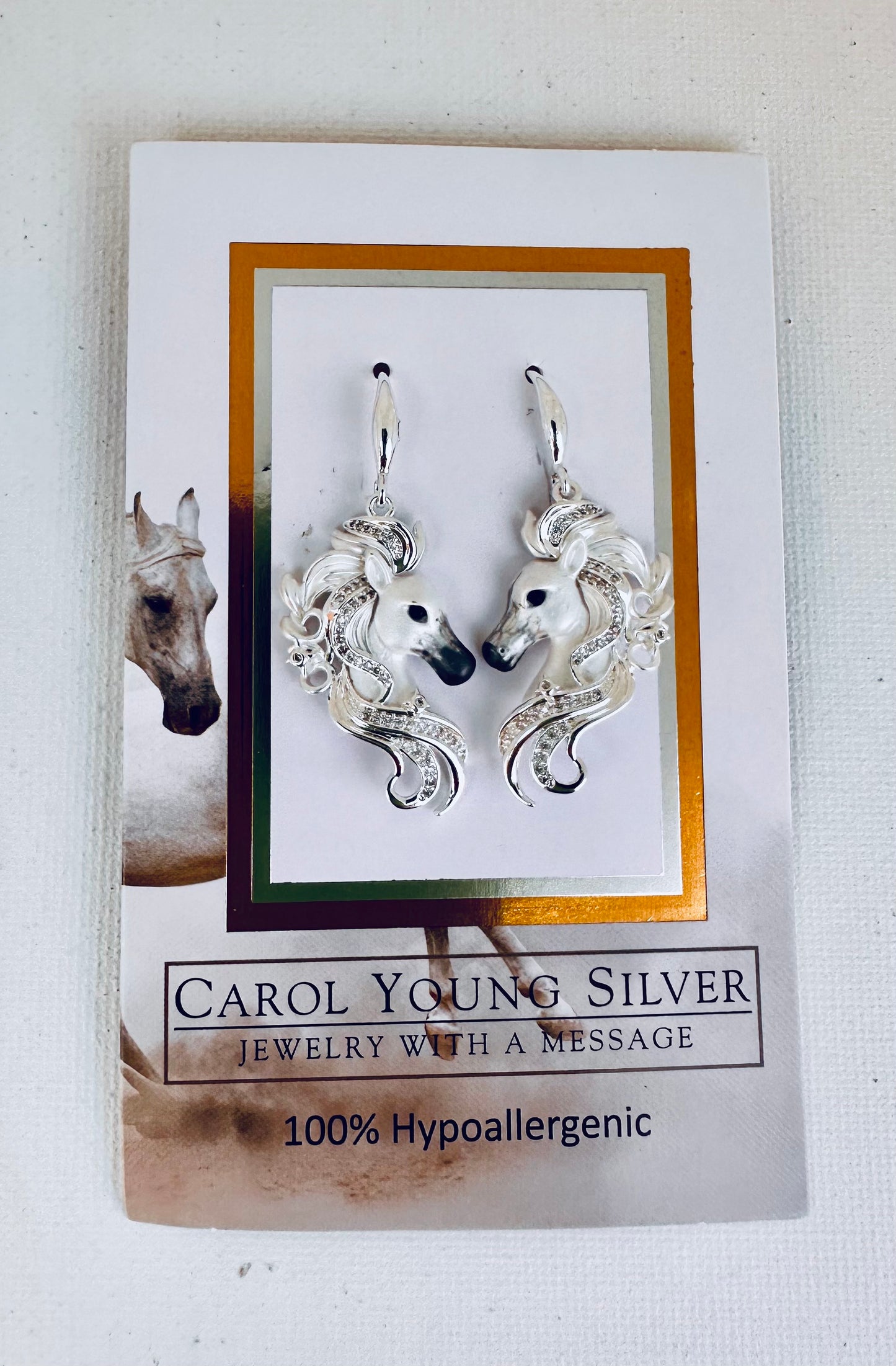 ARABIAN Horse Face Earrings/WIRE