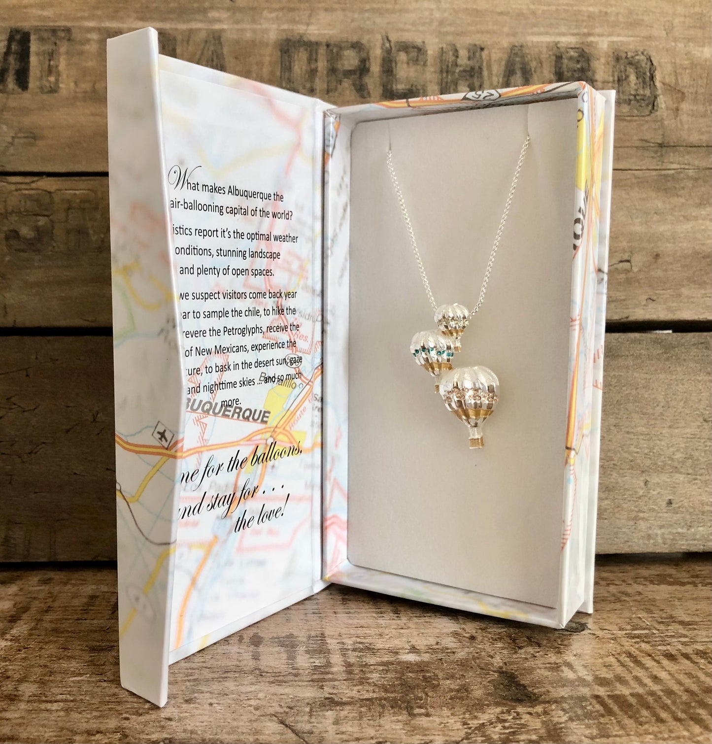 Hot Air Balloon BOXED Necklace