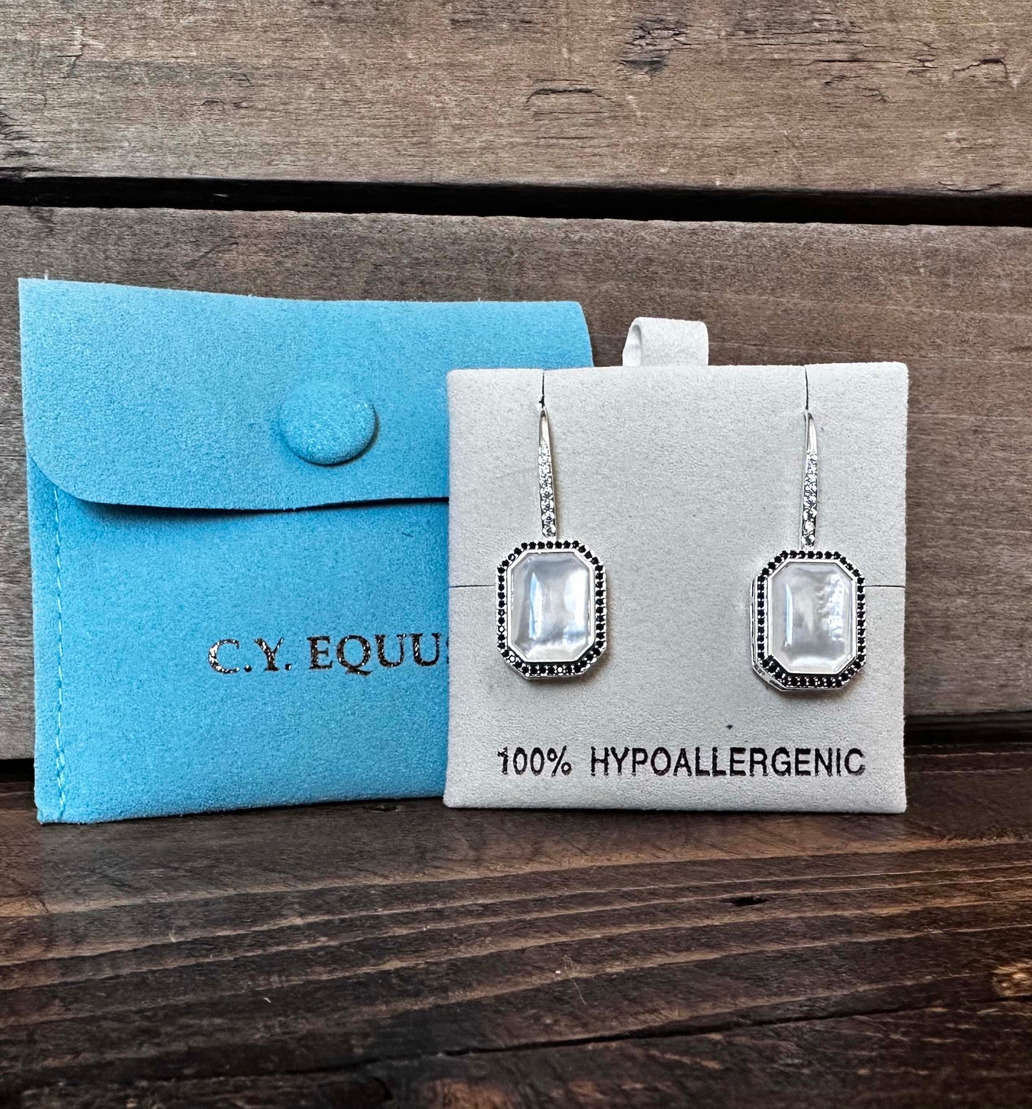 Bold/Modern Mother of Pearl Earrings POST/Jewelry
