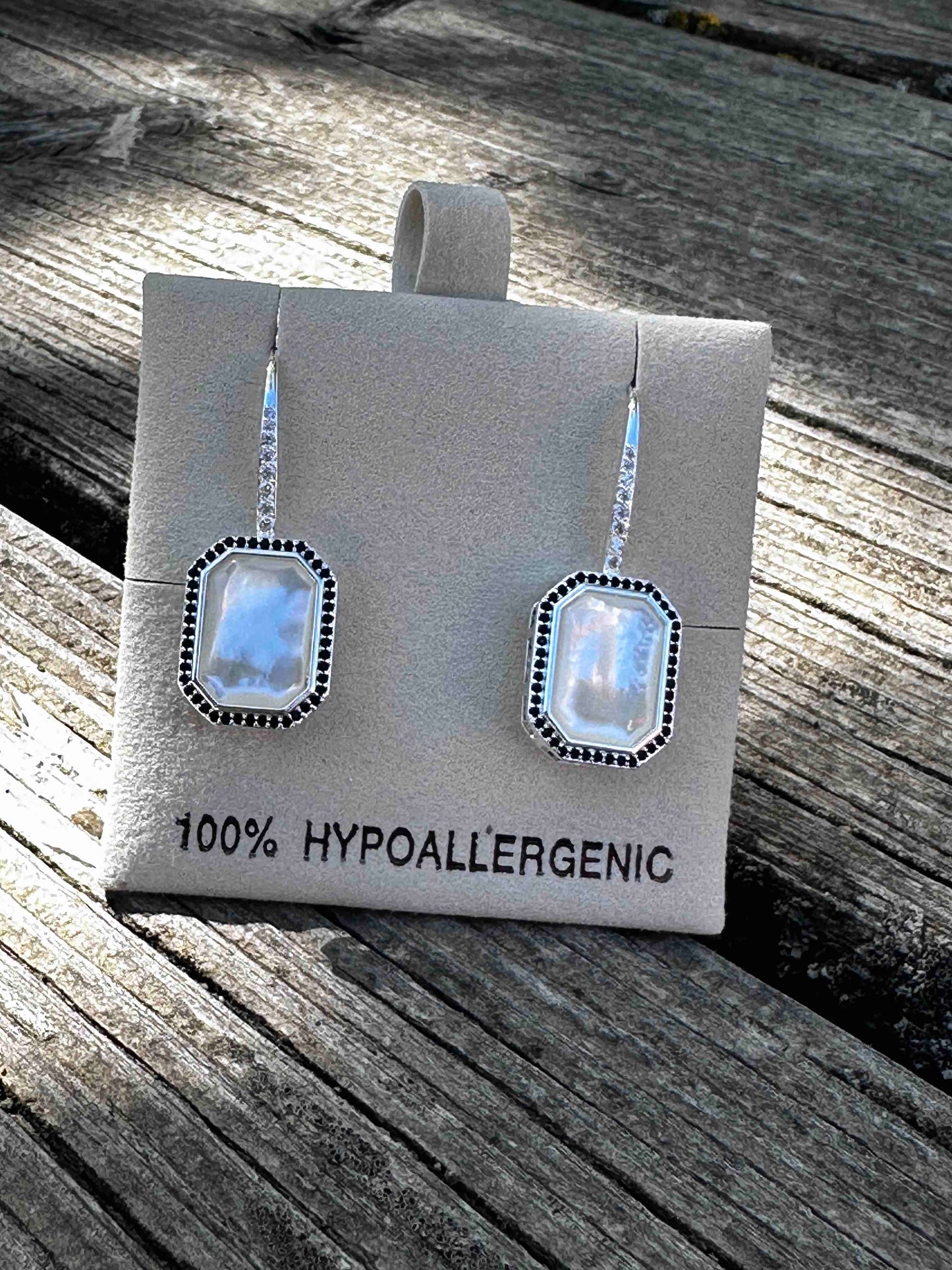 BOLD/Modern Mother of Pearl Earrings/Wire