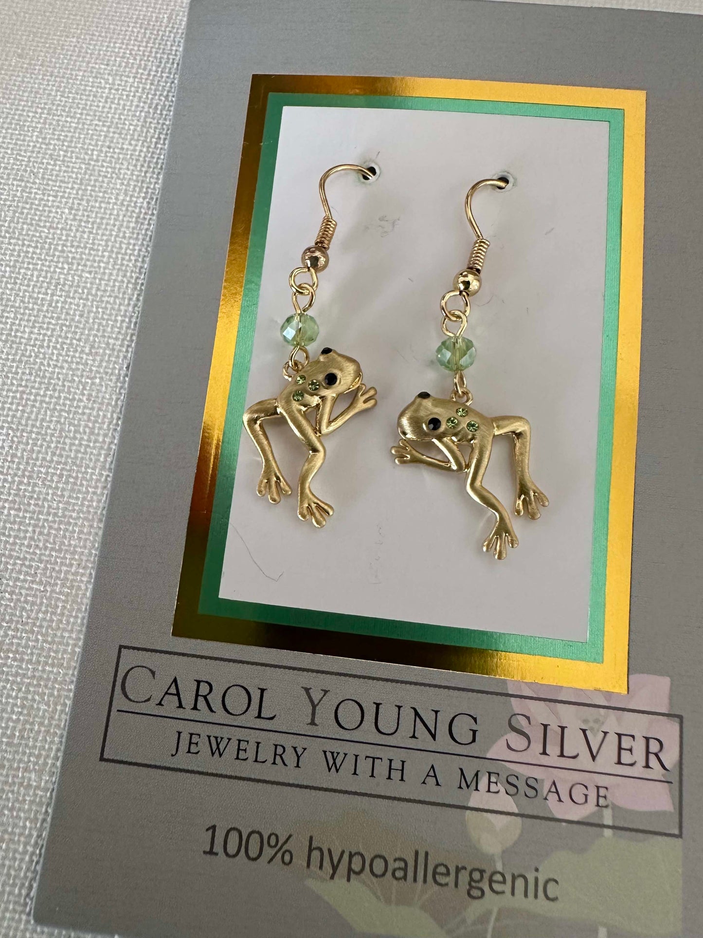 Frog Earrings/Wire jewelry