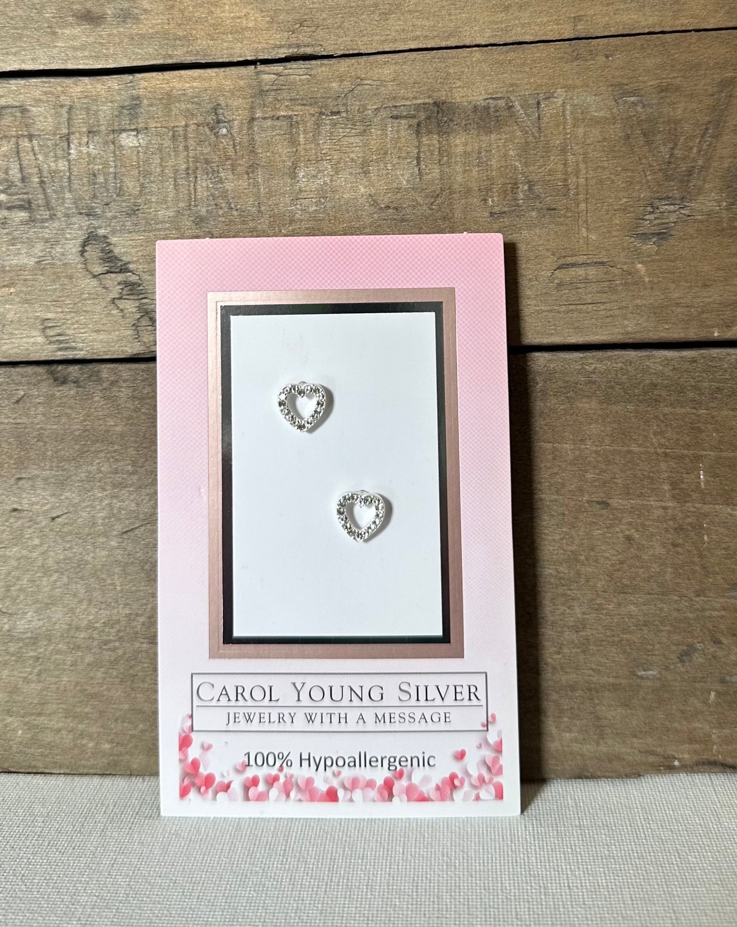 Valentine Sparkly Heart Earrings