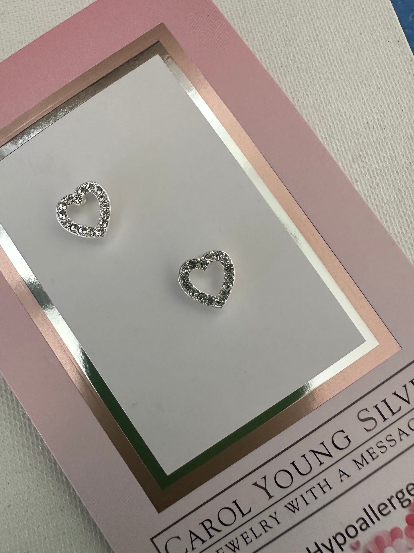 Valentine Sparkly Heart Earrings