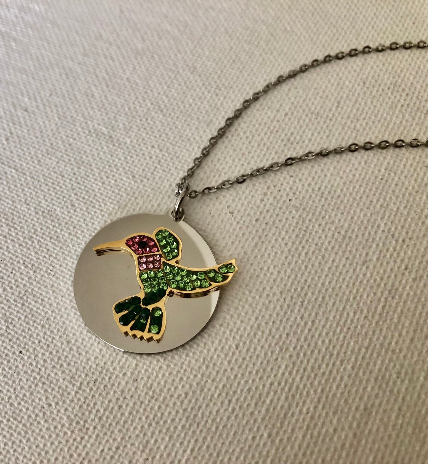 Hummingbird Carded BLING Petite - Necklace