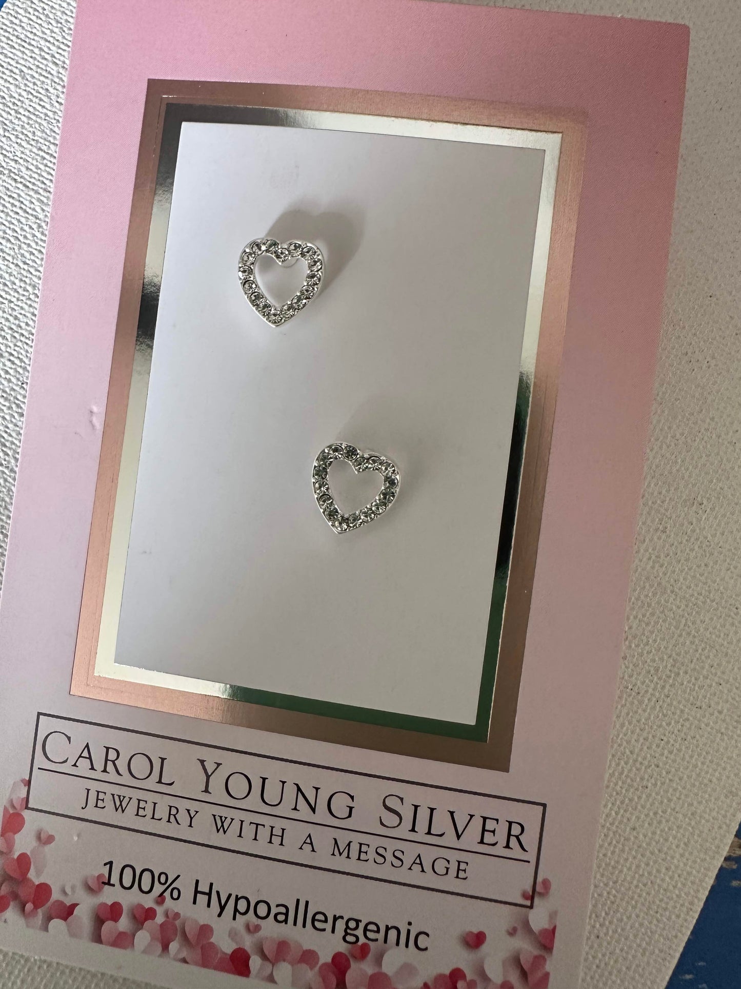 Valentine Sparkly Heart Earrings