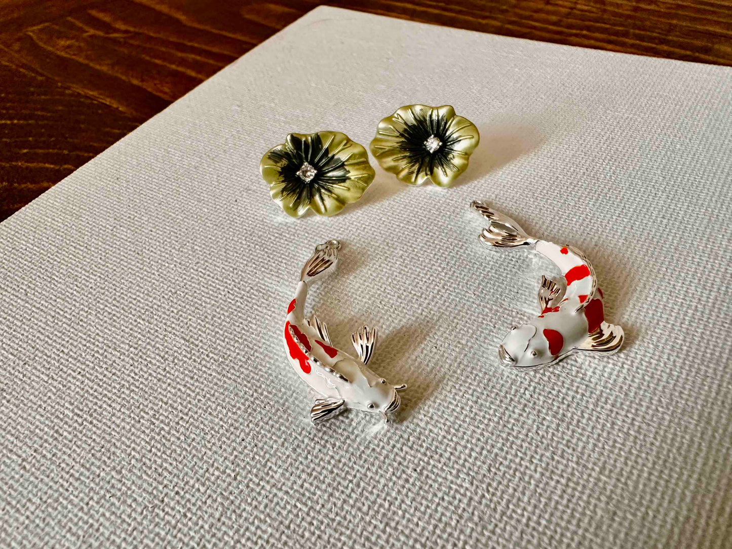 Koi Fish Earrings/Post - Two pair in one