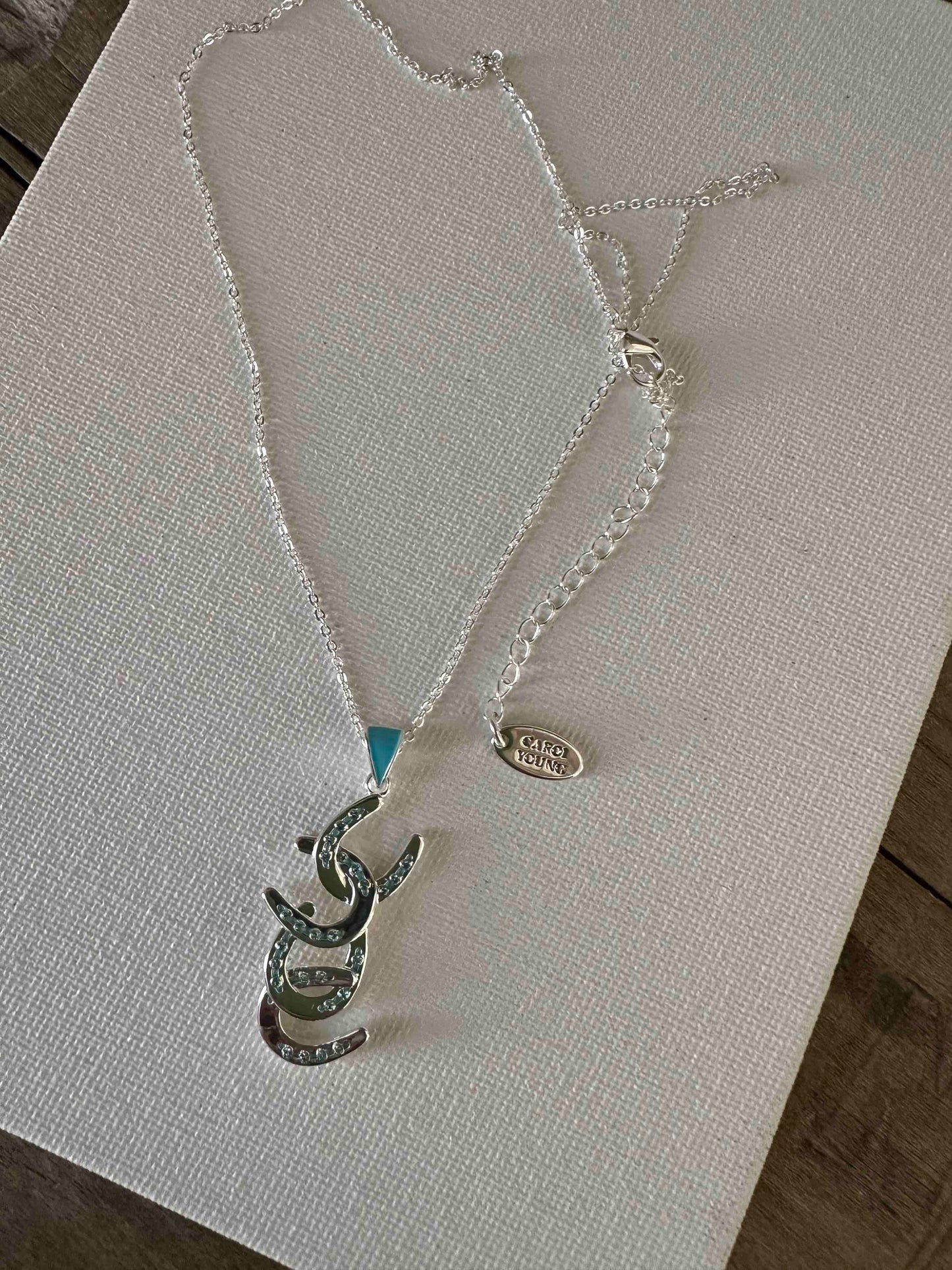 Four Horseshoes CARDED Necklace