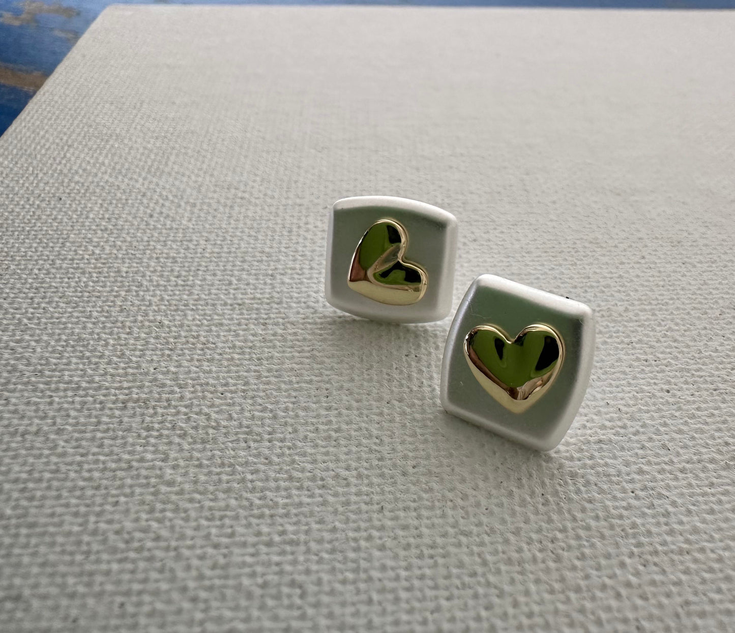 Valentine Heart in Square Earrings