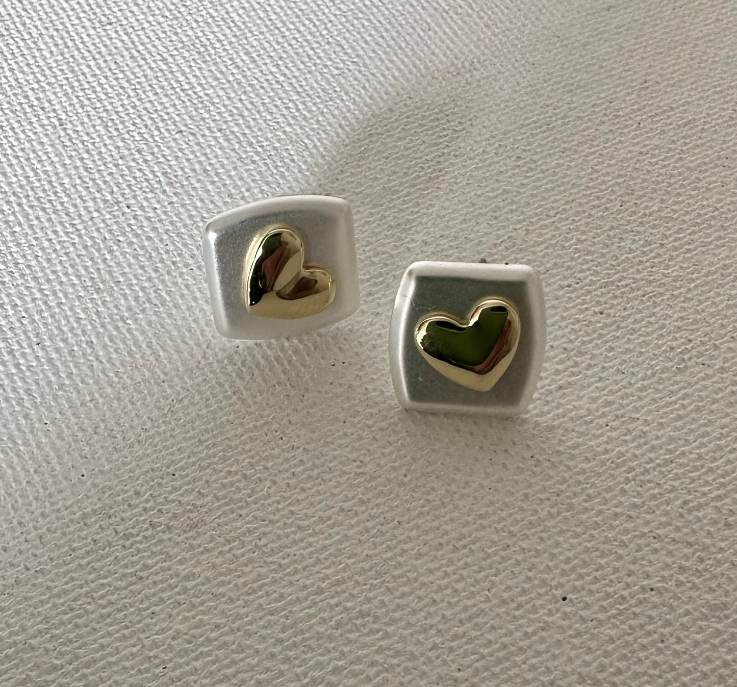 Valentine Heart in Square Earrings