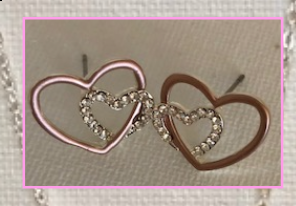 Double Heart Valentine Earrings