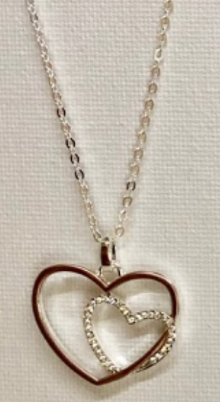 Double heart Valentine Necklace