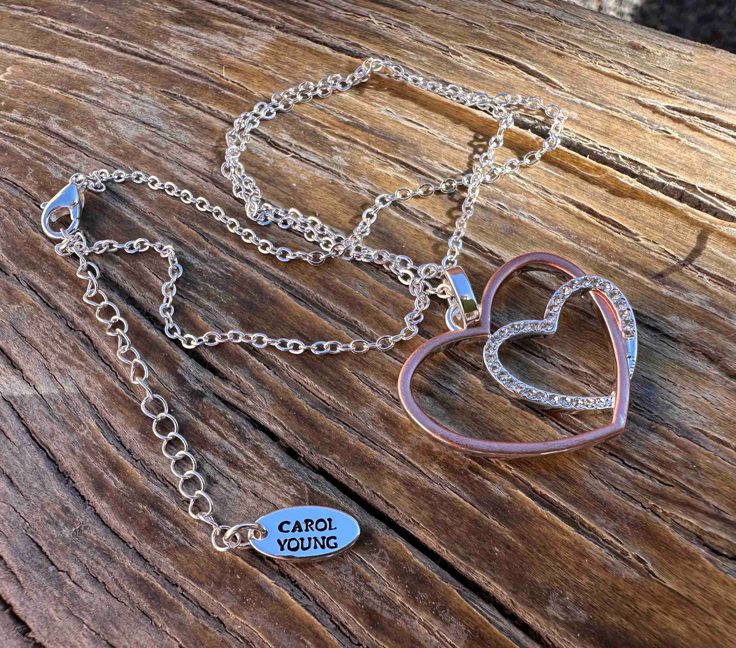 Double heart Valentine Necklace