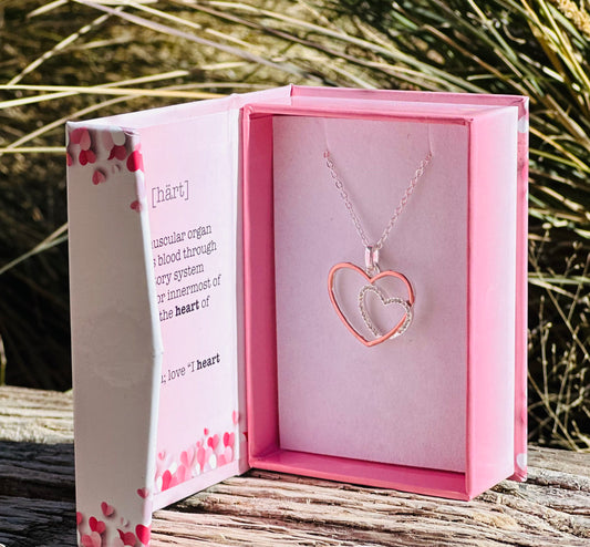Double heart Valentine Necklace