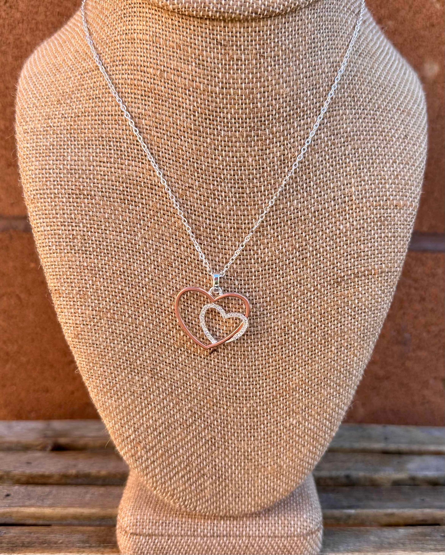 Double heart Valentine Necklace