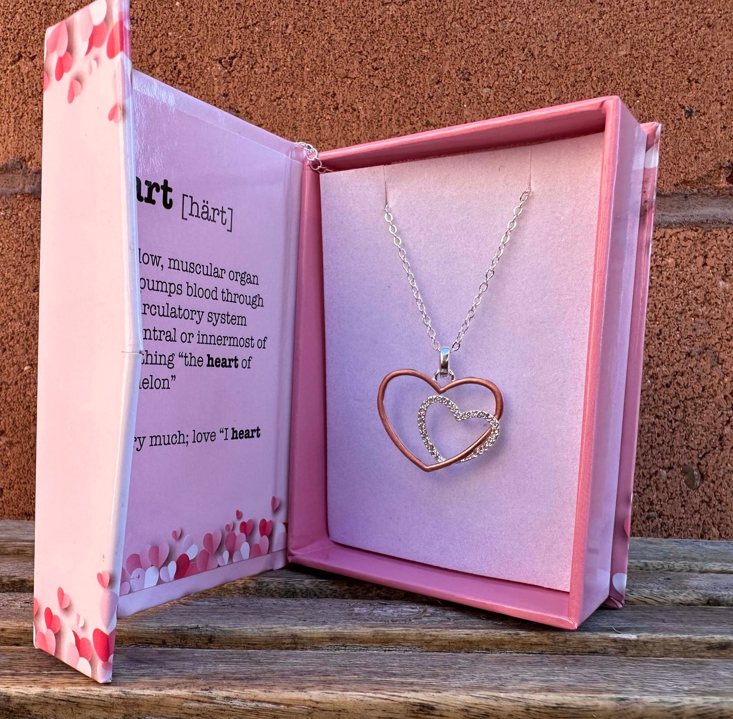 Double heart Valentine Necklace