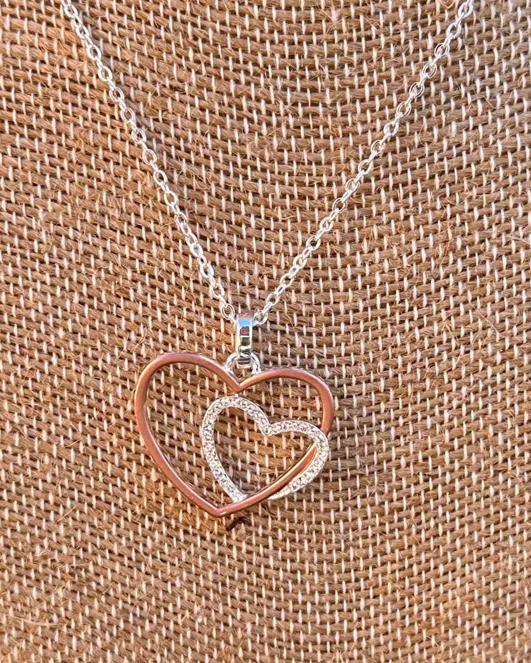 Double heart Valentine Necklace