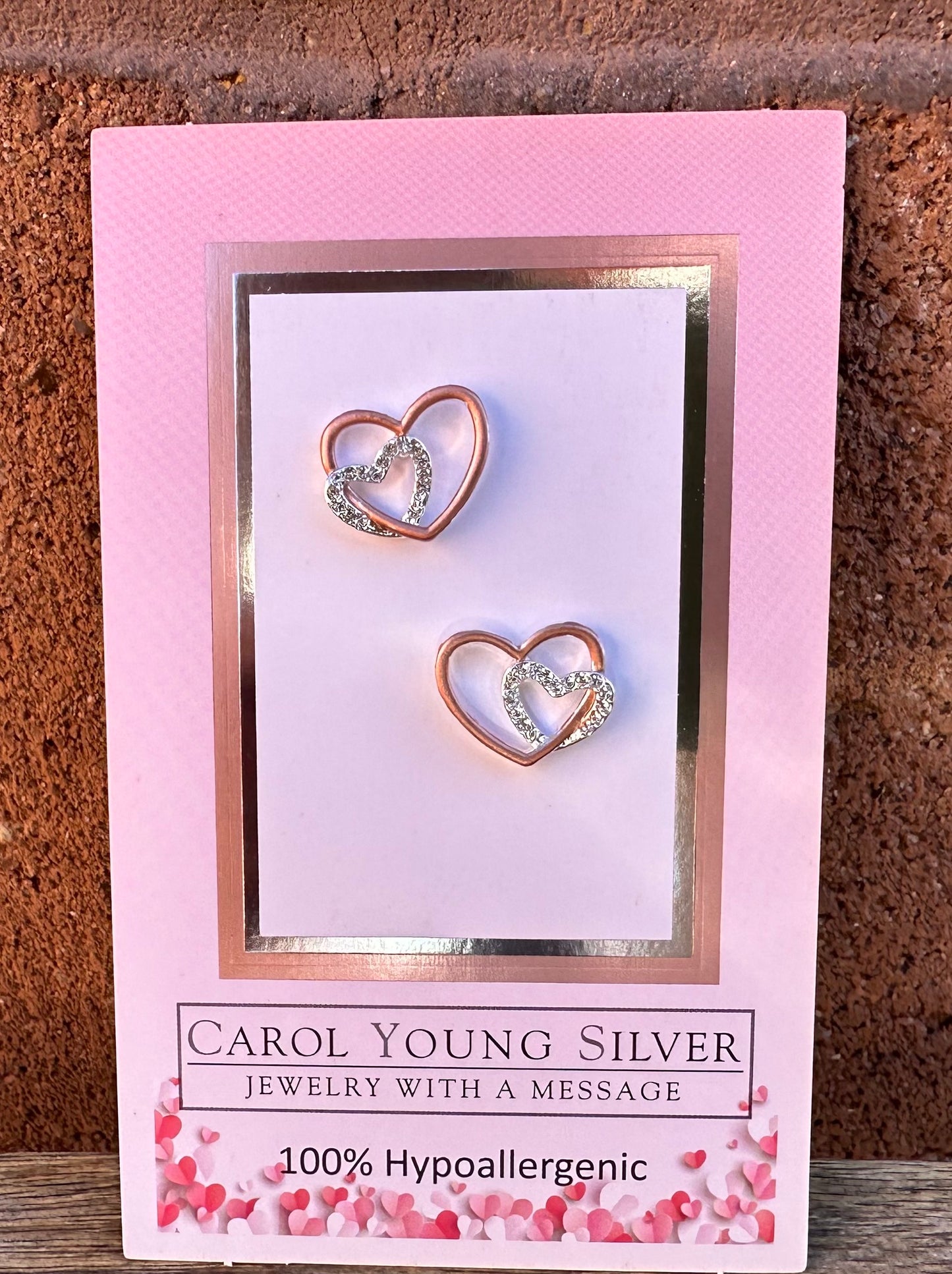Double Heart Valentine Earrings