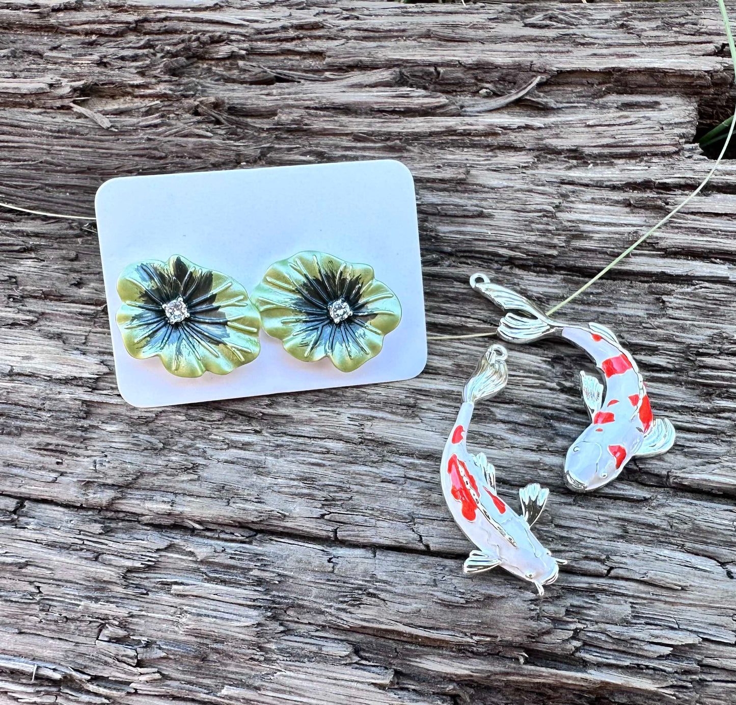 Koi Fish Earrings/Post - Two pair in one