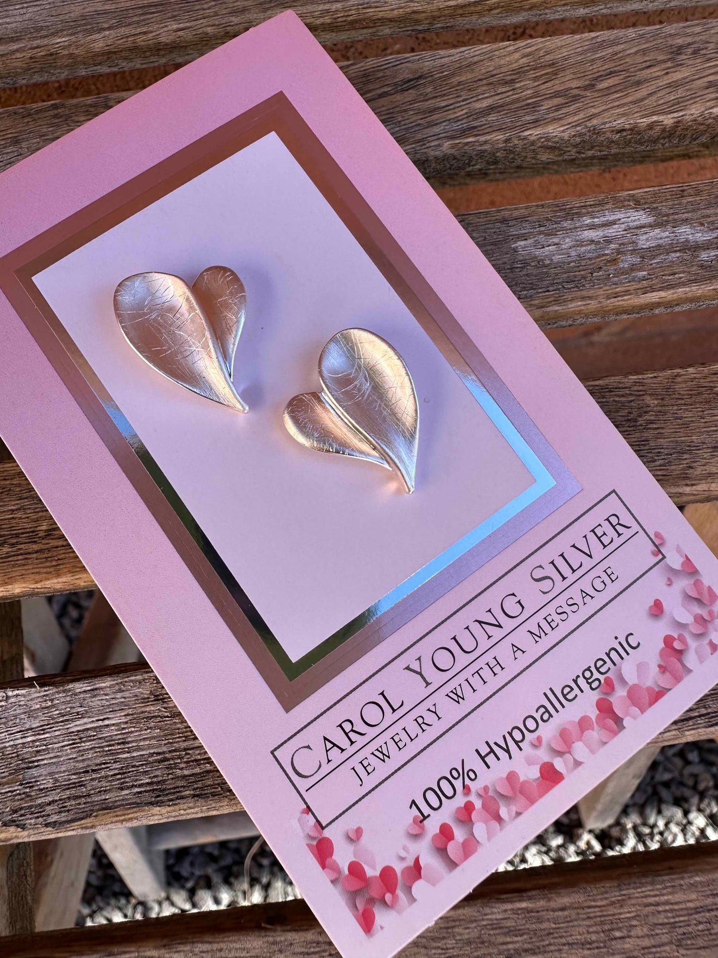 Puffy, swirl heart Valentine Earrings