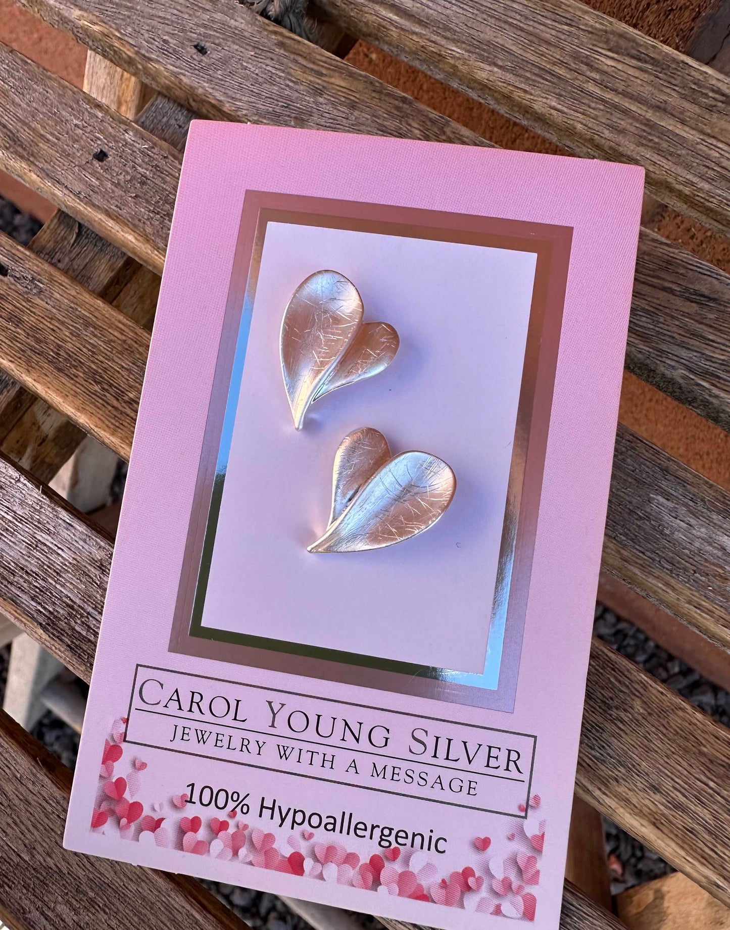Puffy, swirl heart Valentine Earrings