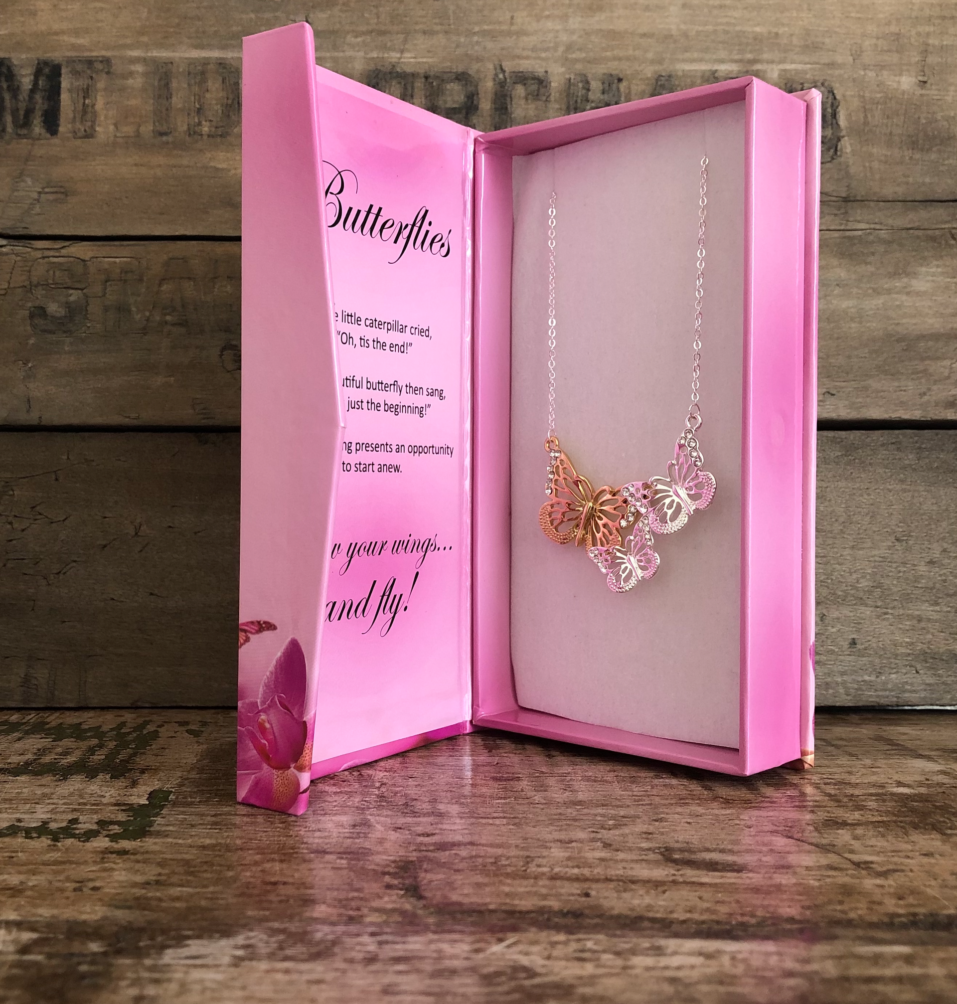 Butterfly BOXED Triple Necklace – CarolYoungSilver