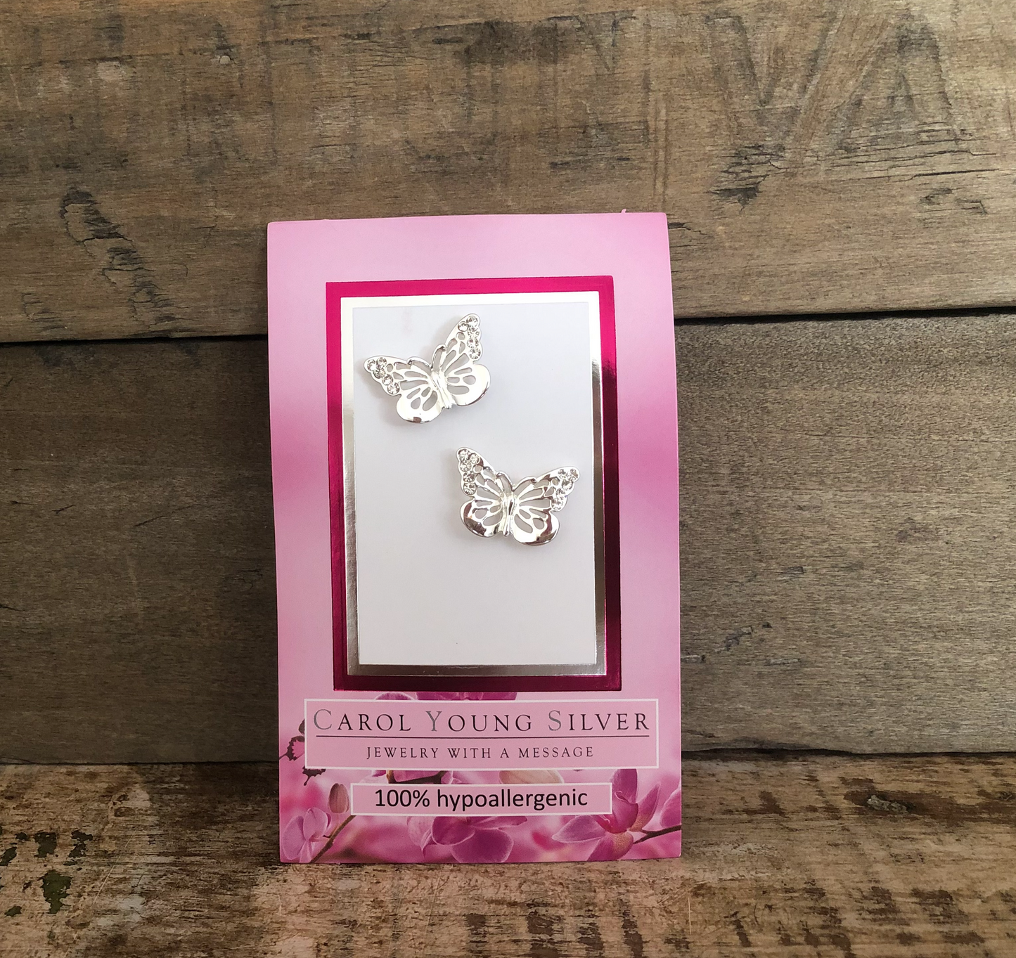 Butterfly Earrings (silver tone)