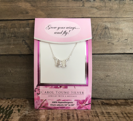 Butterfly CARDED Petite Necklace