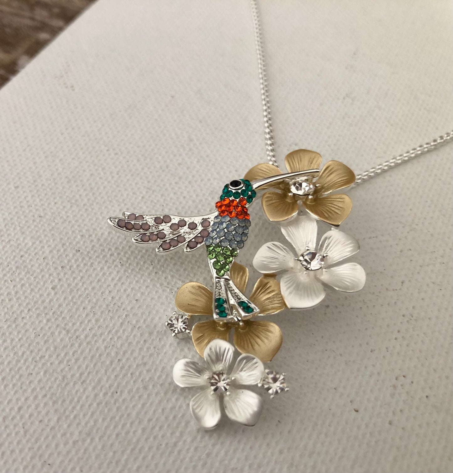Hummingbird BOXED BLING/Colorful Necklace
