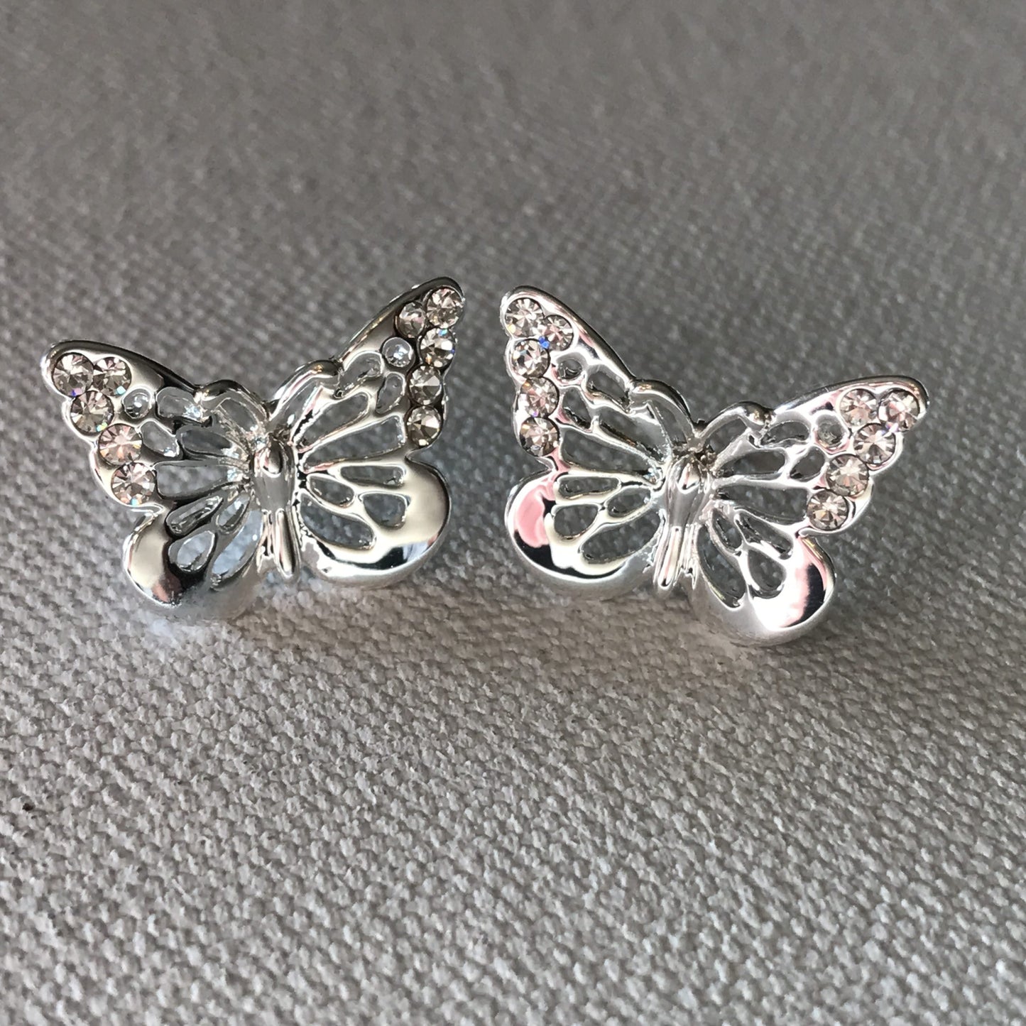 Butterfly Earrings (silver tone)